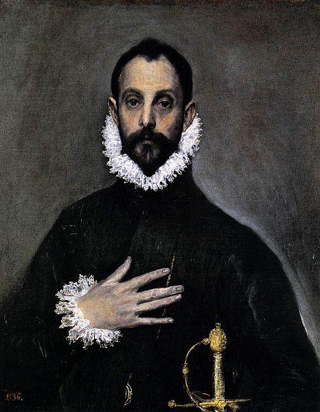 El Greco Nobleman with his Hand on his Chest oil painting picture